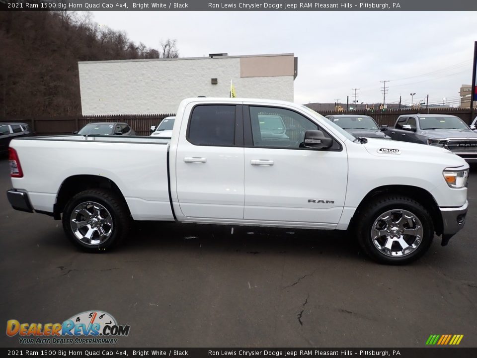 Bright White 2021 Ram 1500 Big Horn Quad Cab 4x4 Photo #7