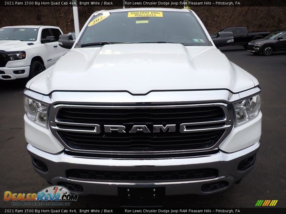 2021 Ram 1500 Big Horn Quad Cab 4x4 Bright White / Black Photo #9