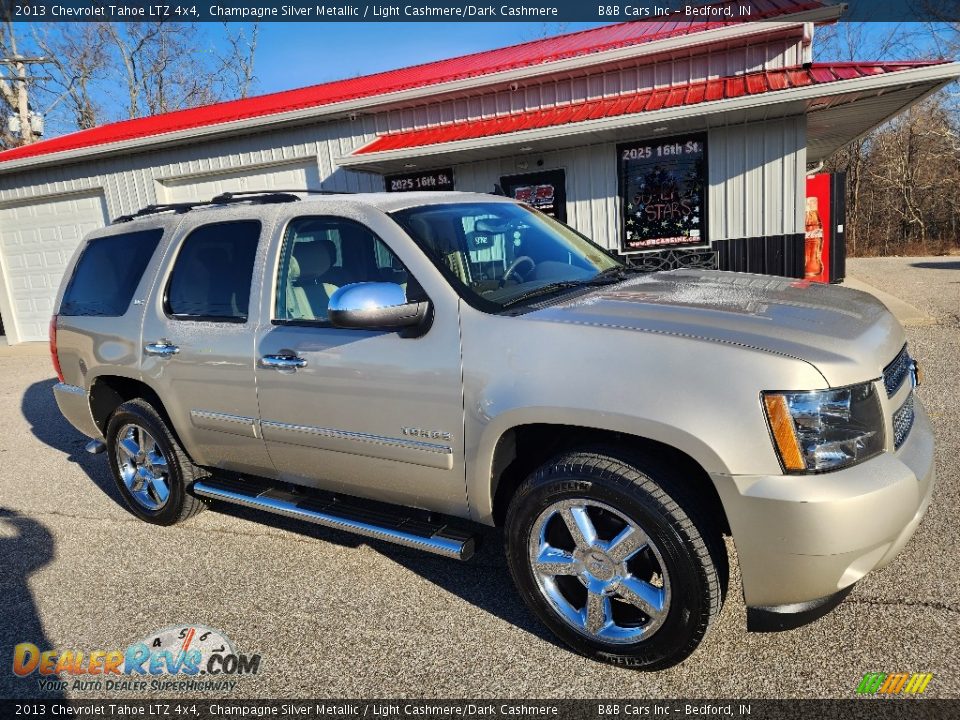 2013 Chevrolet Tahoe LTZ 4x4 Champagne Silver Metallic / Light Cashmere/Dark Cashmere Photo #3