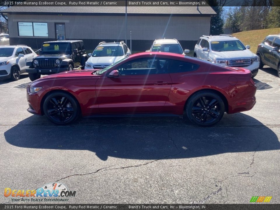 2015 Ford Mustang EcoBoost Coupe Ruby Red Metallic / Ceramic Photo #1