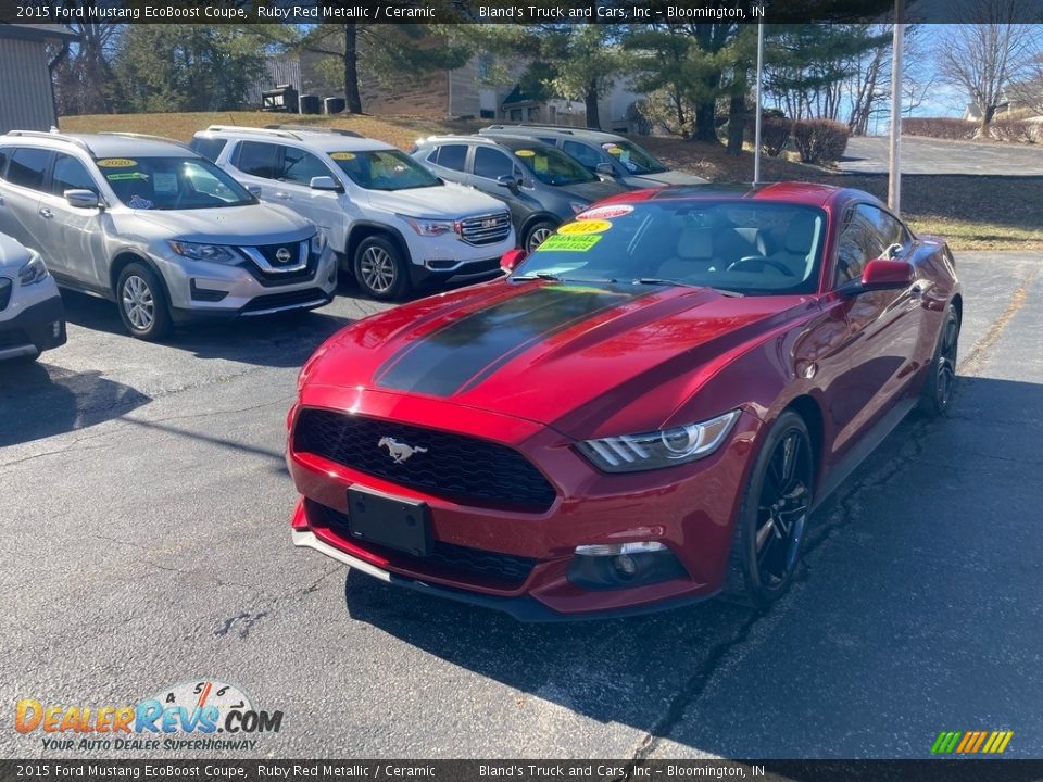 2015 Ford Mustang EcoBoost Coupe Ruby Red Metallic / Ceramic Photo #2
