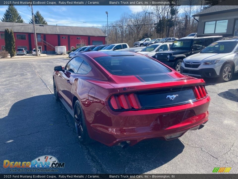 2015 Ford Mustang EcoBoost Coupe Ruby Red Metallic / Ceramic Photo #3