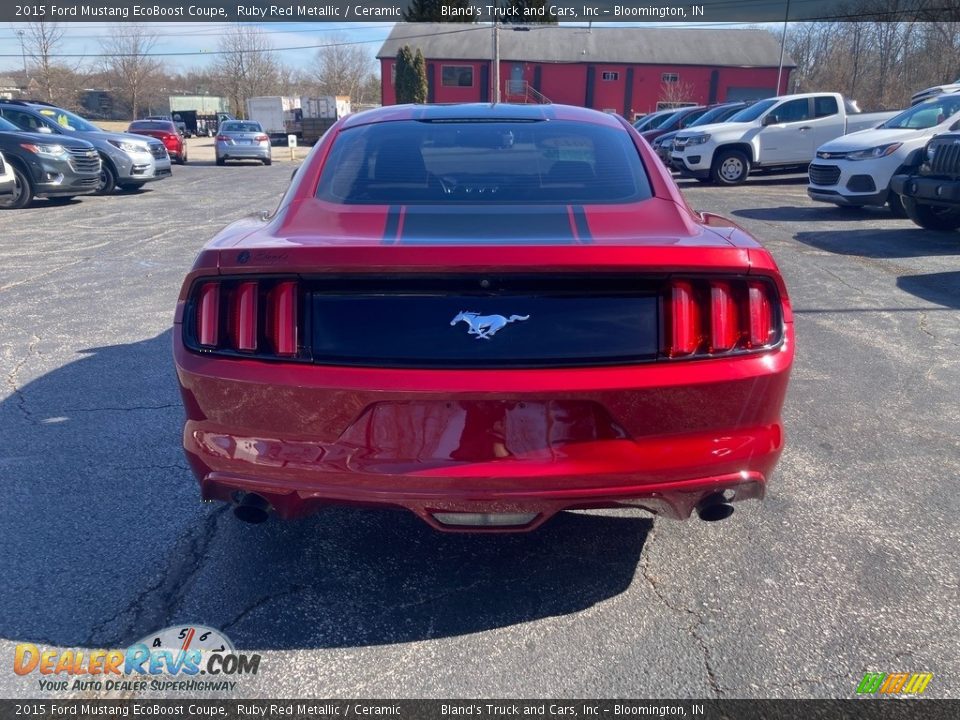 2015 Ford Mustang EcoBoost Coupe Ruby Red Metallic / Ceramic Photo #4