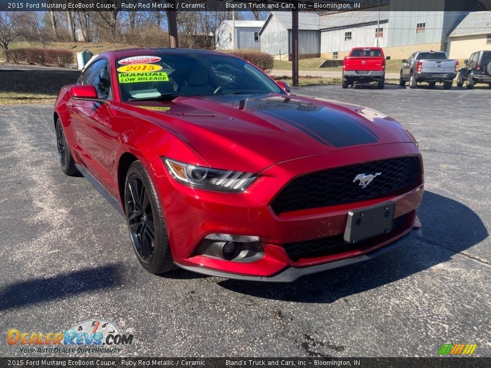 2015 Ford Mustang EcoBoost Coupe Ruby Red Metallic / Ceramic Photo #8