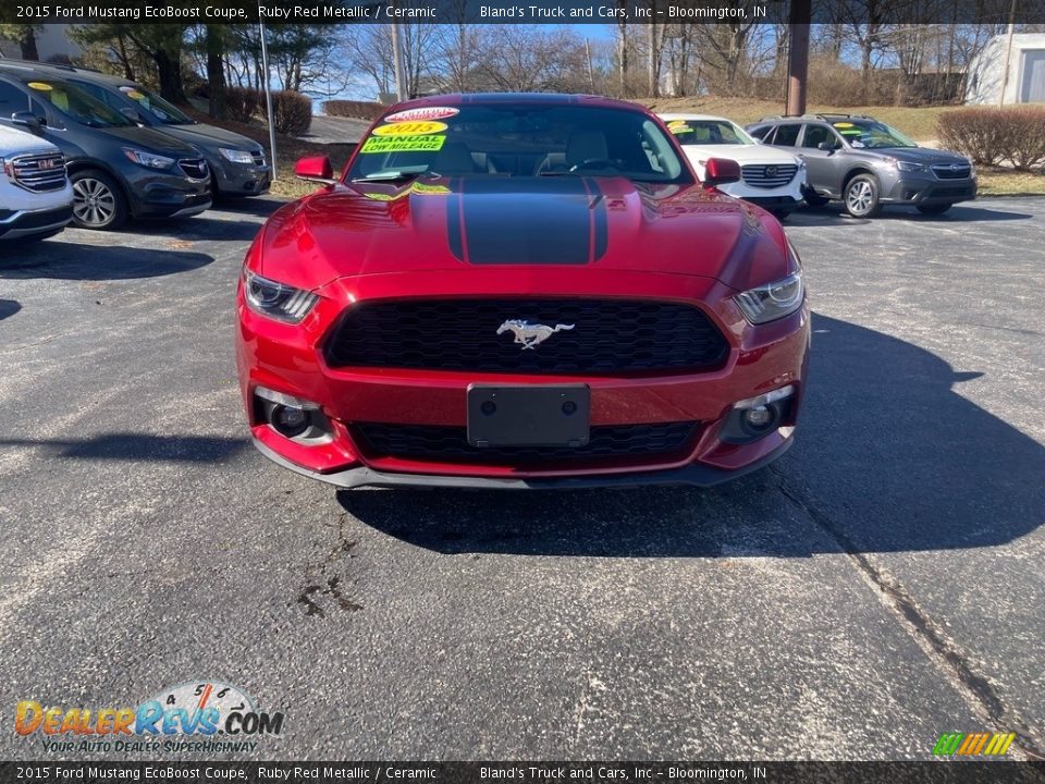 2015 Ford Mustang EcoBoost Coupe Ruby Red Metallic / Ceramic Photo #9