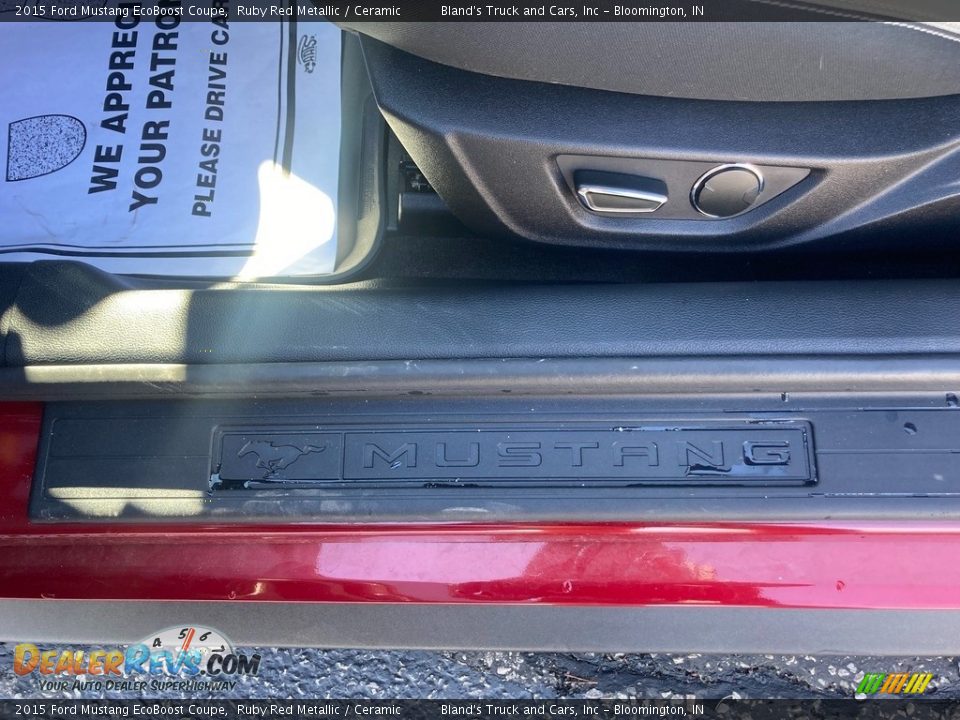 2015 Ford Mustang EcoBoost Coupe Ruby Red Metallic / Ceramic Photo #13