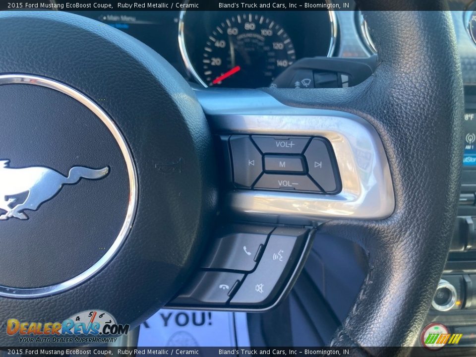 2015 Ford Mustang EcoBoost Coupe Ruby Red Metallic / Ceramic Photo #20