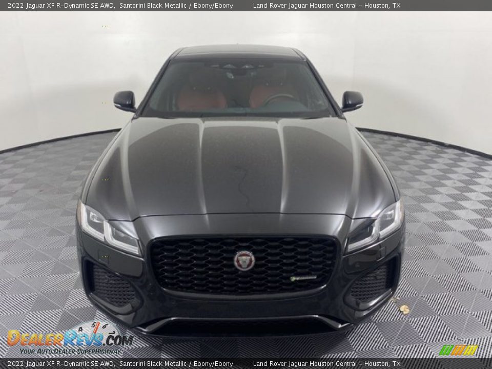 2022 Jaguar XF R-Dynamic SE AWD Santorini Black Metallic / Ebony/Ebony Photo #8