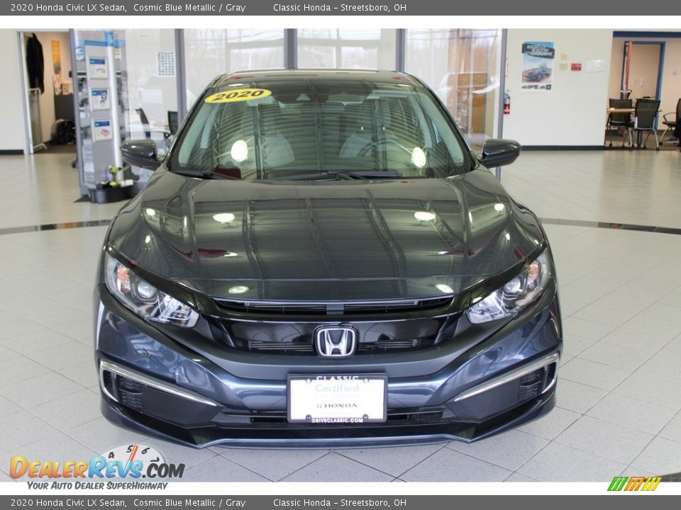 2020 Honda Civic LX Sedan Cosmic Blue Metallic / Gray Photo #2