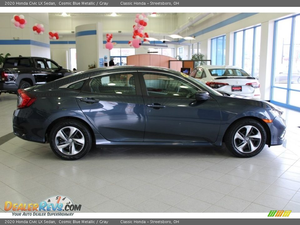 2020 Honda Civic LX Sedan Cosmic Blue Metallic / Gray Photo #6