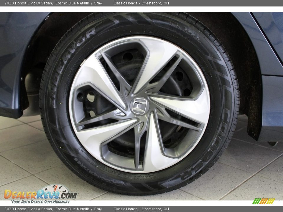 2020 Honda Civic LX Sedan Cosmic Blue Metallic / Gray Photo #7