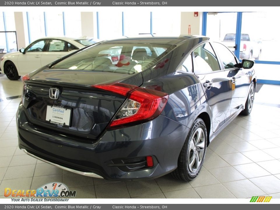 2020 Honda Civic LX Sedan Cosmic Blue Metallic / Gray Photo #8