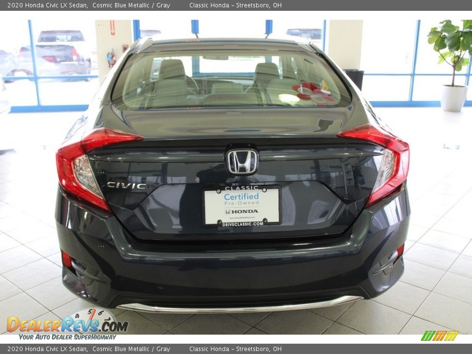 2020 Honda Civic LX Sedan Cosmic Blue Metallic / Gray Photo #9