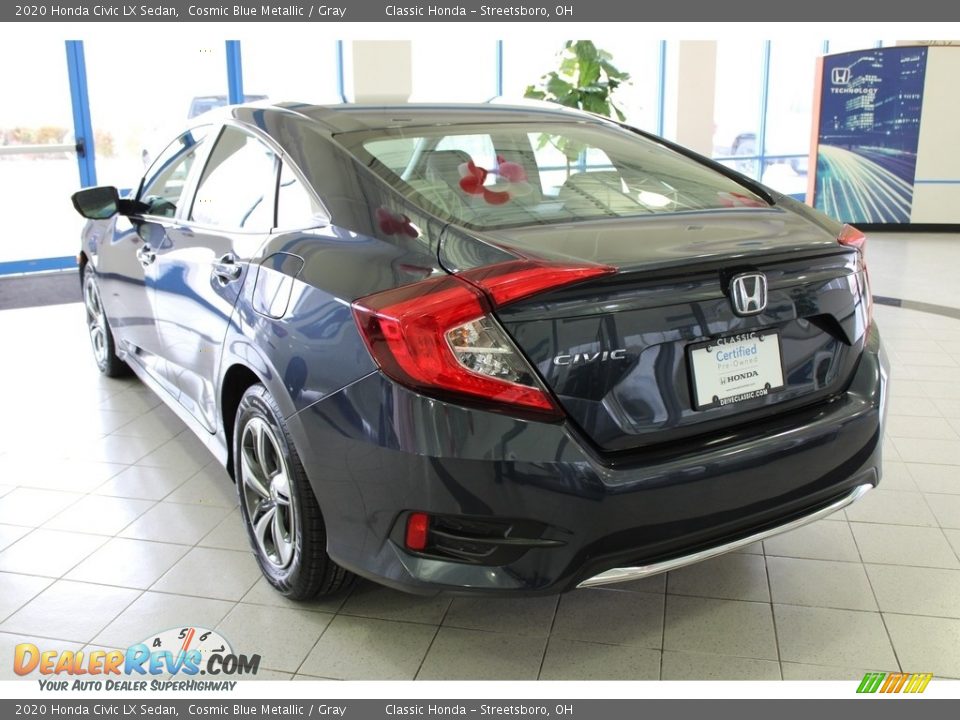 2020 Honda Civic LX Sedan Cosmic Blue Metallic / Gray Photo #10