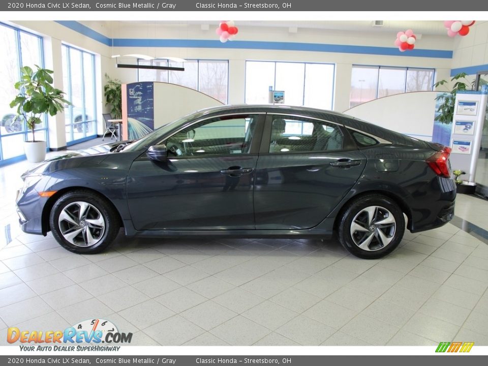 2020 Honda Civic LX Sedan Cosmic Blue Metallic / Gray Photo #12