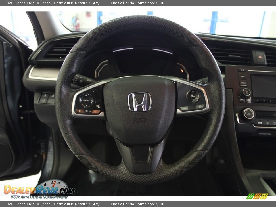 2020 Honda Civic LX Sedan Cosmic Blue Metallic / Gray Photo #19