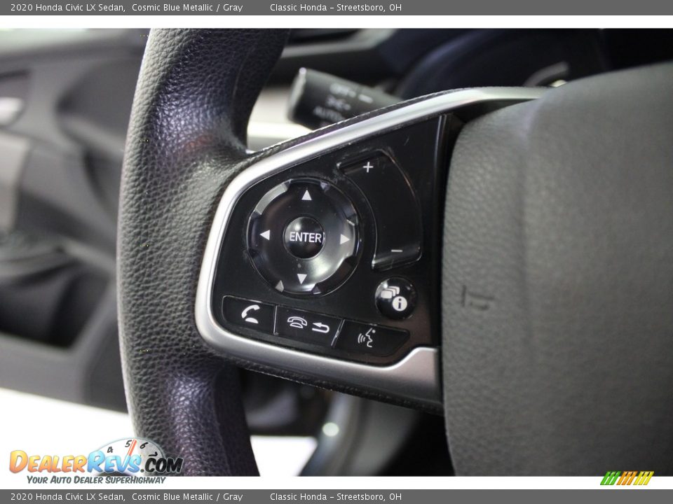 2020 Honda Civic LX Sedan Cosmic Blue Metallic / Gray Photo #20