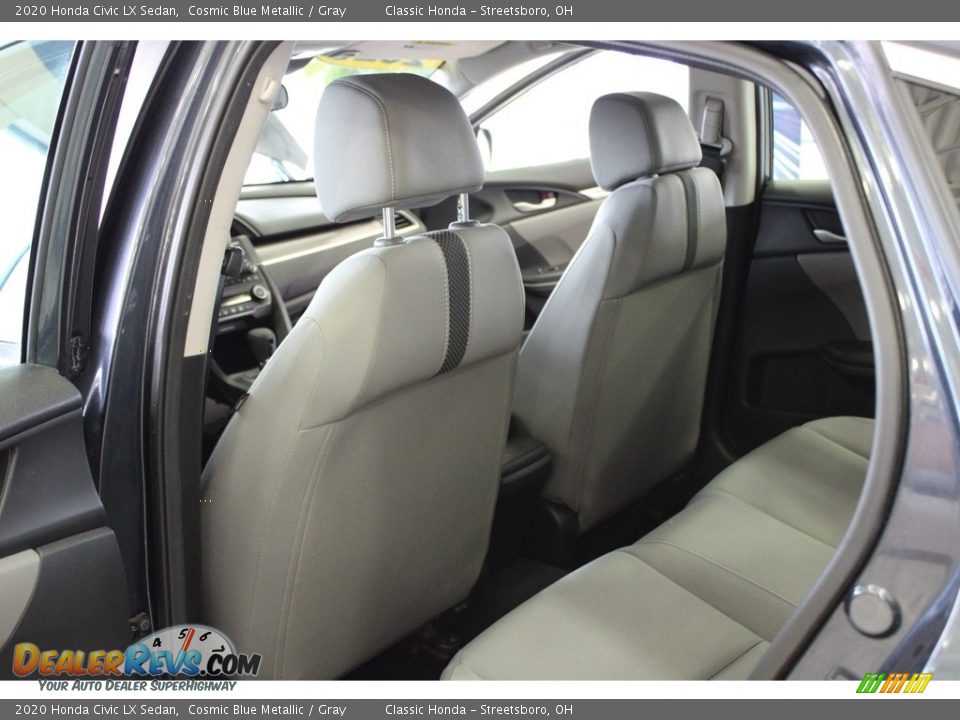 2020 Honda Civic LX Sedan Cosmic Blue Metallic / Gray Photo #27