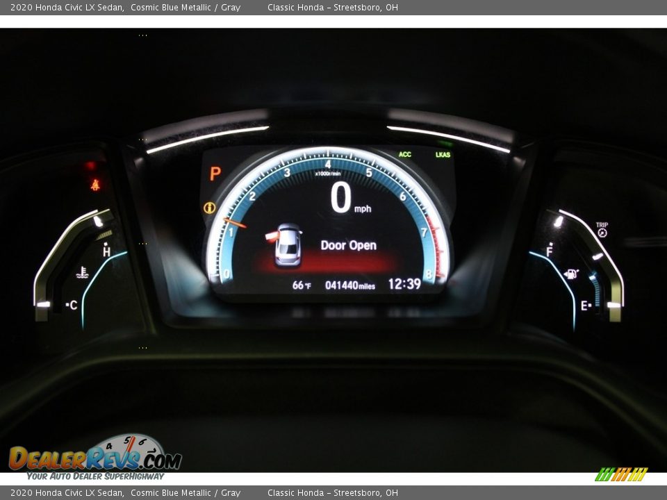 2020 Honda Civic LX Sedan Cosmic Blue Metallic / Gray Photo #35