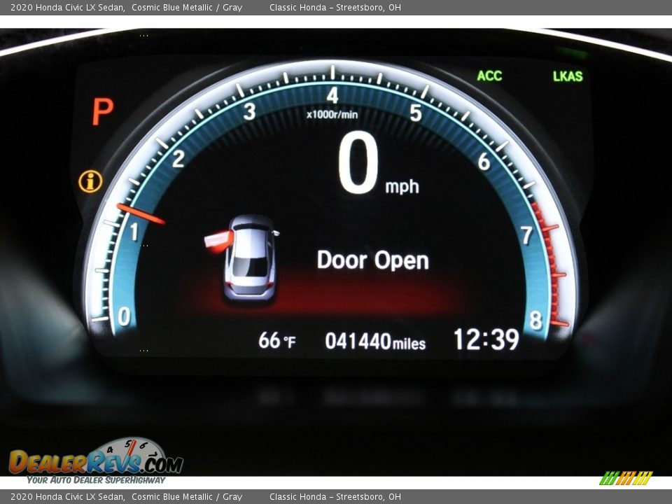 2020 Honda Civic LX Sedan Cosmic Blue Metallic / Gray Photo #36