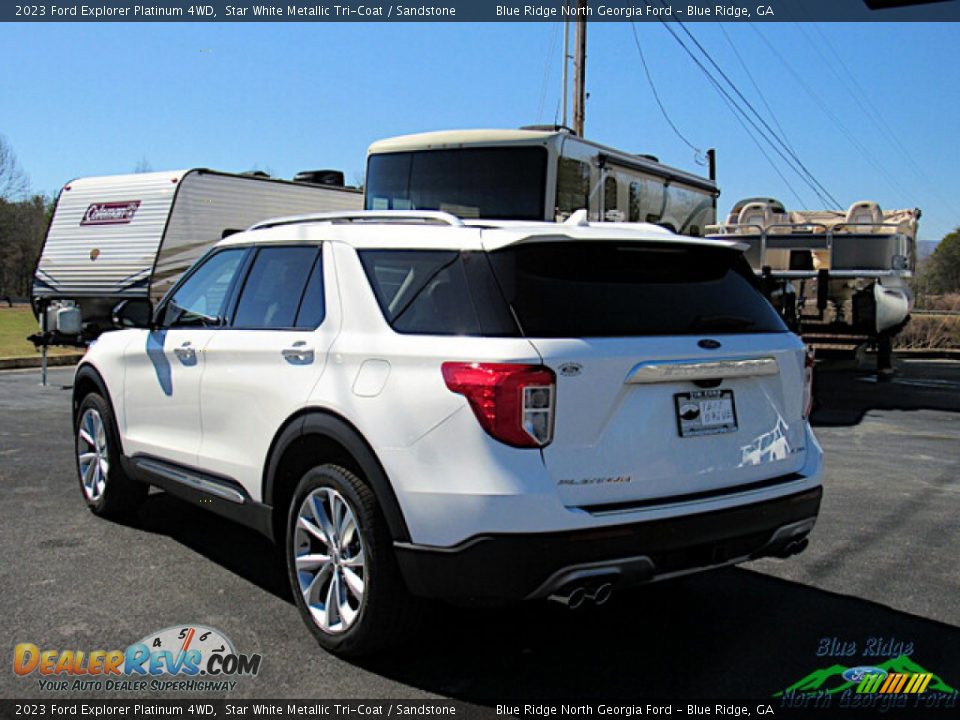 2023 Ford Explorer Platinum 4WD Star White Metallic Tri-Coat / Sandstone Photo #3