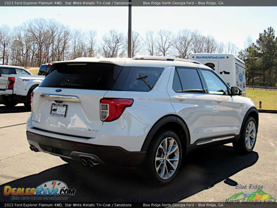 2023 Ford Explorer Platinum 4WD Star White Metallic Tri-Coat / Sandstone Photo #5