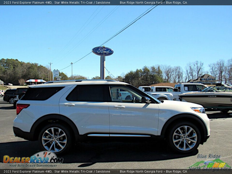 2023 Ford Explorer Platinum 4WD Star White Metallic Tri-Coat / Sandstone Photo #6