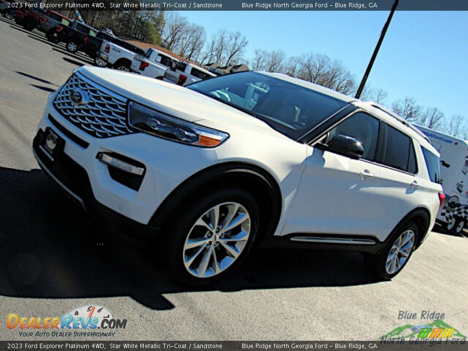 2023 Ford Explorer Platinum 4WD Star White Metallic Tri-Coat / Sandstone Photo #23