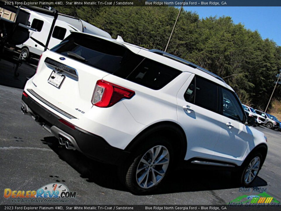 2023 Ford Explorer Platinum 4WD Star White Metallic Tri-Coat / Sandstone Photo #25