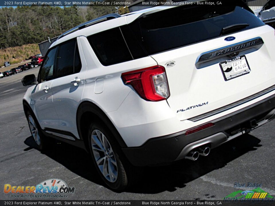 2023 Ford Explorer Platinum 4WD Star White Metallic Tri-Coat / Sandstone Photo #26