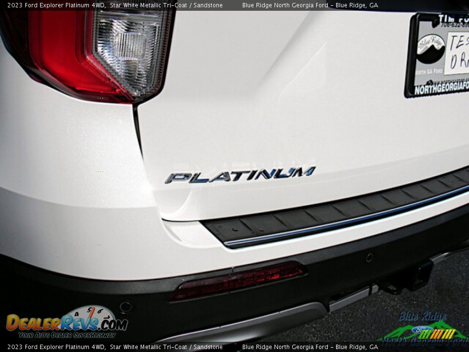 2023 Ford Explorer Platinum 4WD Star White Metallic Tri-Coat / Sandstone Photo #27