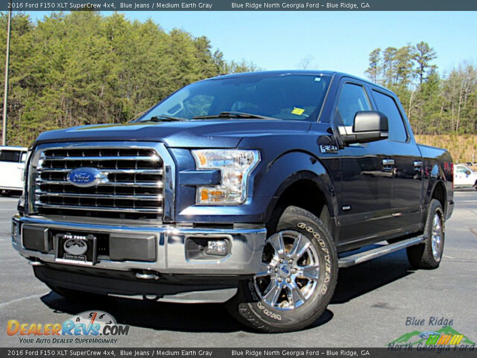 2016 Ford F150 XLT SuperCrew 4x4 Blue Jeans / Medium Earth Gray Photo #1