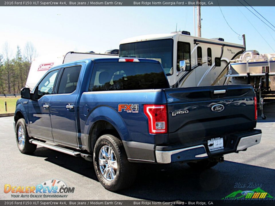 2016 Ford F150 XLT SuperCrew 4x4 Blue Jeans / Medium Earth Gray Photo #3