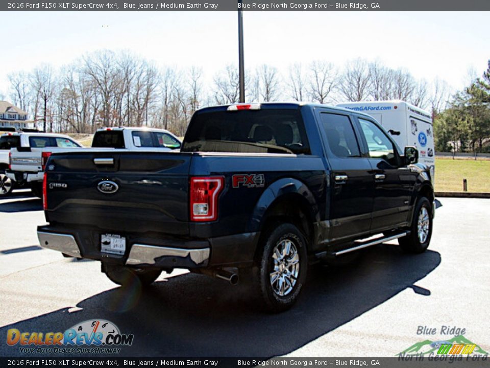 2016 Ford F150 XLT SuperCrew 4x4 Blue Jeans / Medium Earth Gray Photo #5