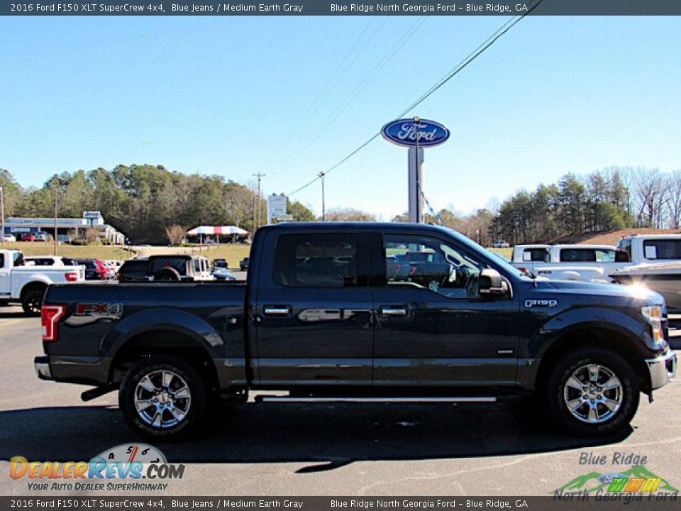 2016 Ford F150 XLT SuperCrew 4x4 Blue Jeans / Medium Earth Gray Photo #6