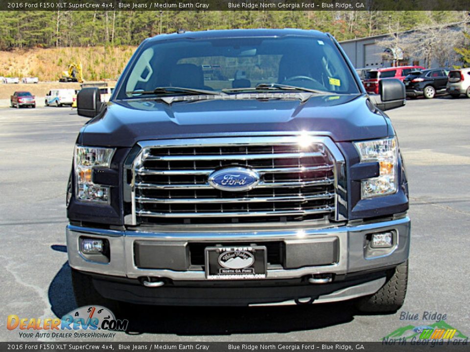 2016 Ford F150 XLT SuperCrew 4x4 Blue Jeans / Medium Earth Gray Photo #8