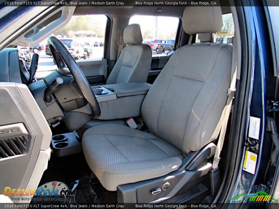 2016 Ford F150 XLT SuperCrew 4x4 Blue Jeans / Medium Earth Gray Photo #11