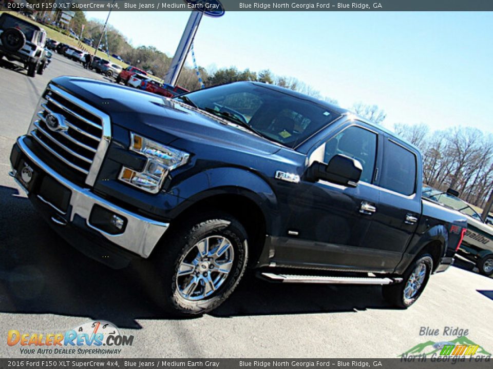 2016 Ford F150 XLT SuperCrew 4x4 Blue Jeans / Medium Earth Gray Photo #27