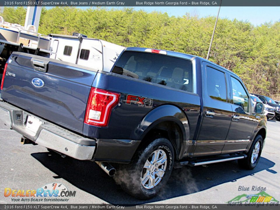 2016 Ford F150 XLT SuperCrew 4x4 Blue Jeans / Medium Earth Gray Photo #29