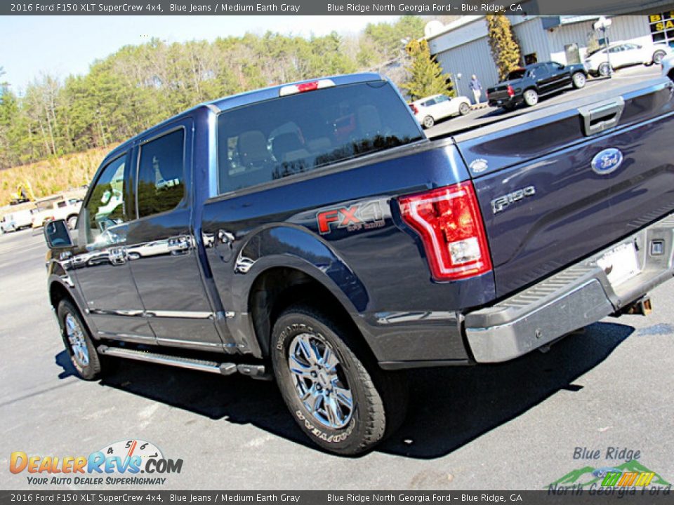 2016 Ford F150 XLT SuperCrew 4x4 Blue Jeans / Medium Earth Gray Photo #30