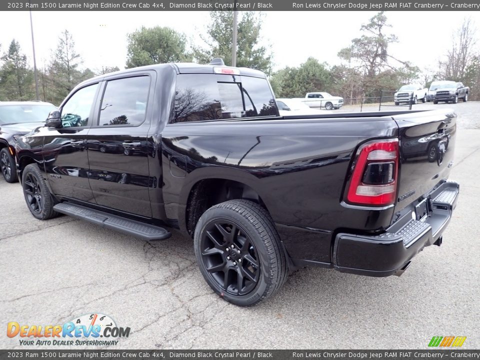 2023 Ram 1500 Laramie Night Edition Crew Cab 4x4 Diamond Black Crystal Pearl / Black Photo #3