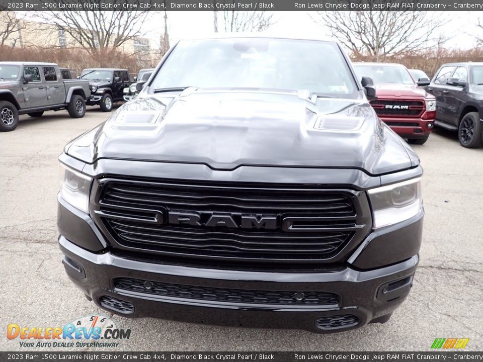 2023 Ram 1500 Laramie Night Edition Crew Cab 4x4 Diamond Black Crystal Pearl / Black Photo #8