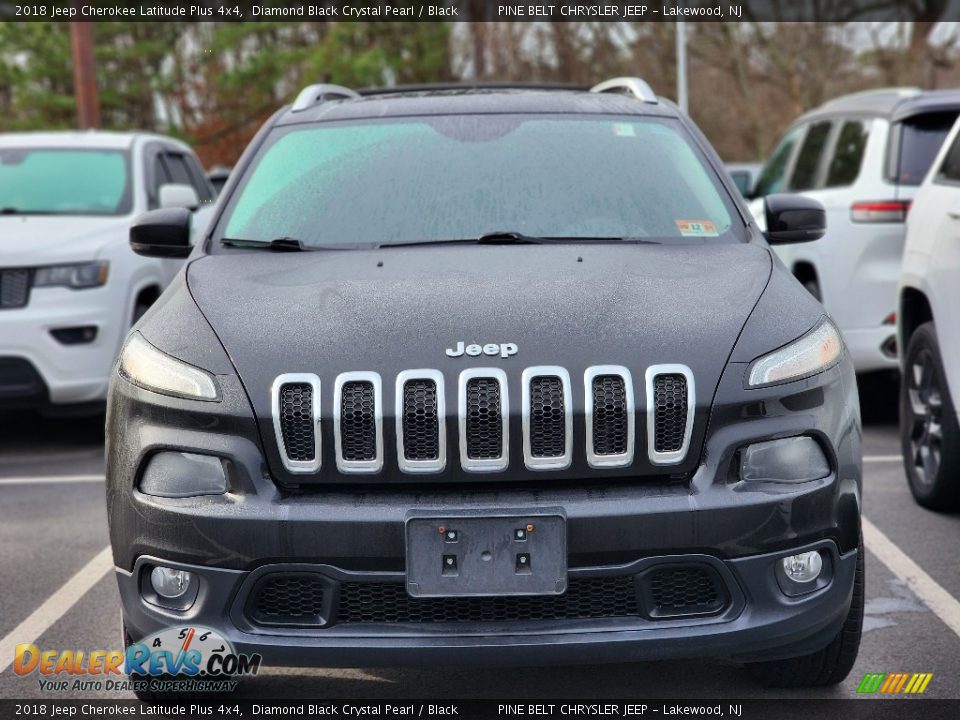 2018 Jeep Cherokee Latitude Plus 4x4 Diamond Black Crystal Pearl / Black Photo #2