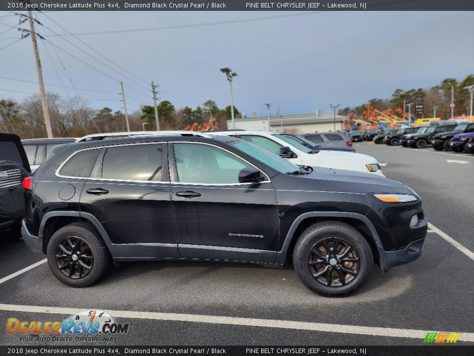 Diamond Black Crystal Pearl 2018 Jeep Cherokee Latitude Plus 4x4 Photo #4