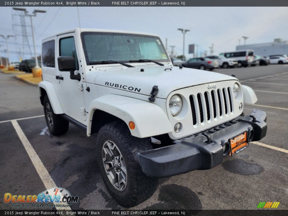 2015 Jeep Wrangler Rubicon 4x4 Bright White / Black Photo #3