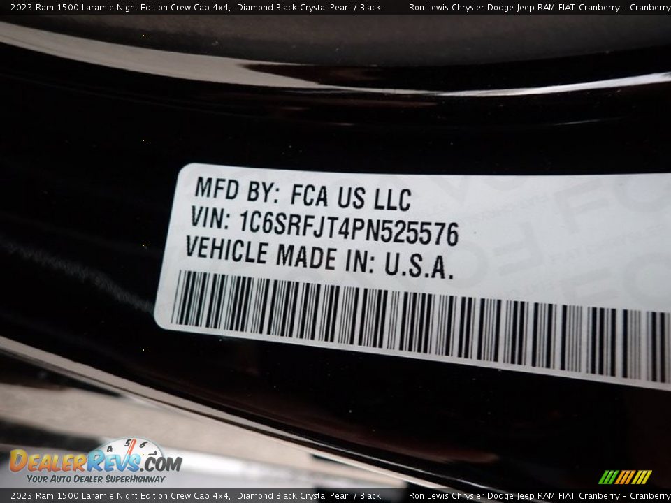 2023 Ram 1500 Laramie Night Edition Crew Cab 4x4 Diamond Black Crystal Pearl / Black Photo #20