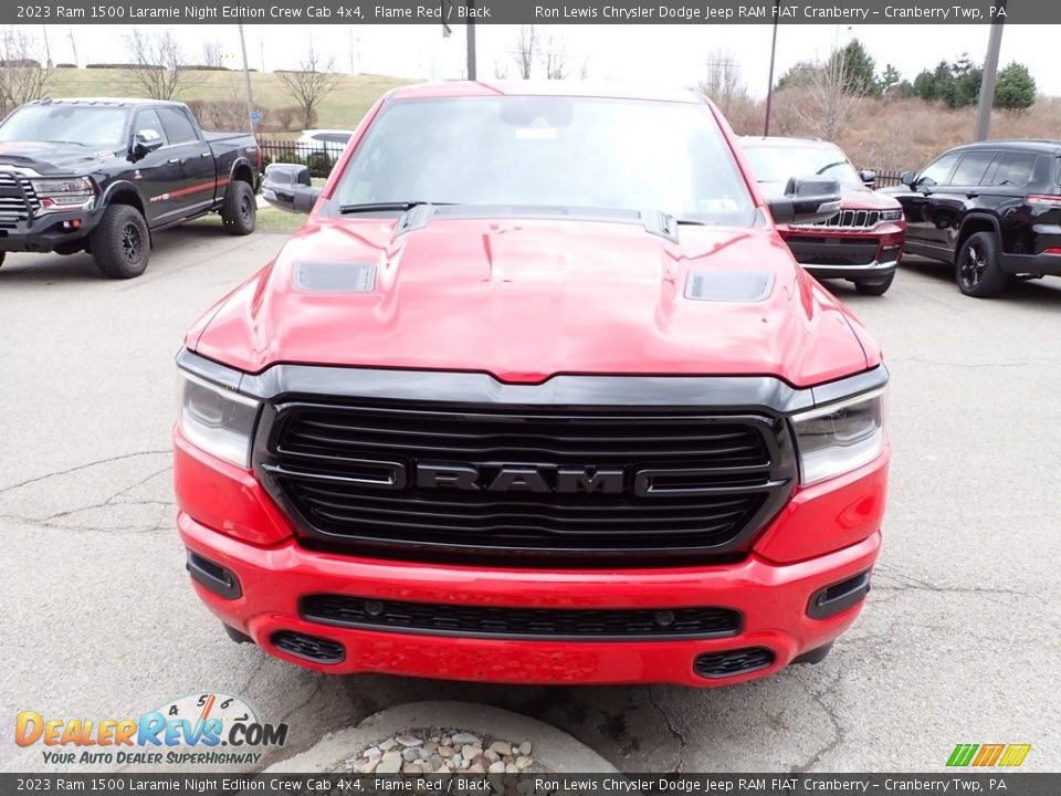 2023 Ram 1500 Laramie Night Edition Crew Cab 4x4 Flame Red / Black Photo #2