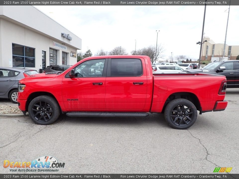 2023 Ram 1500 Laramie Night Edition Crew Cab 4x4 Flame Red / Black Photo #3