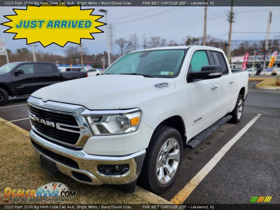 2020 Ram 1500 Big Horn Crew Cab 4x4 Bright White / Black/Diesel Gray Photo #1