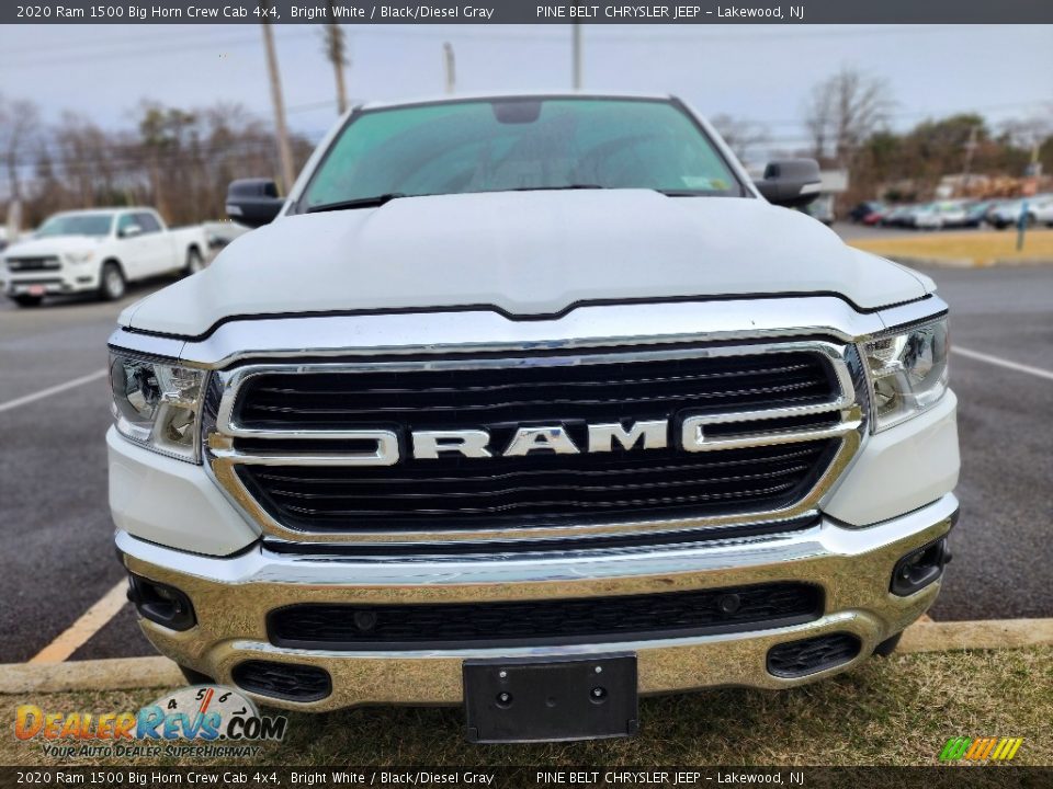 2020 Ram 1500 Big Horn Crew Cab 4x4 Bright White / Black/Diesel Gray Photo #2